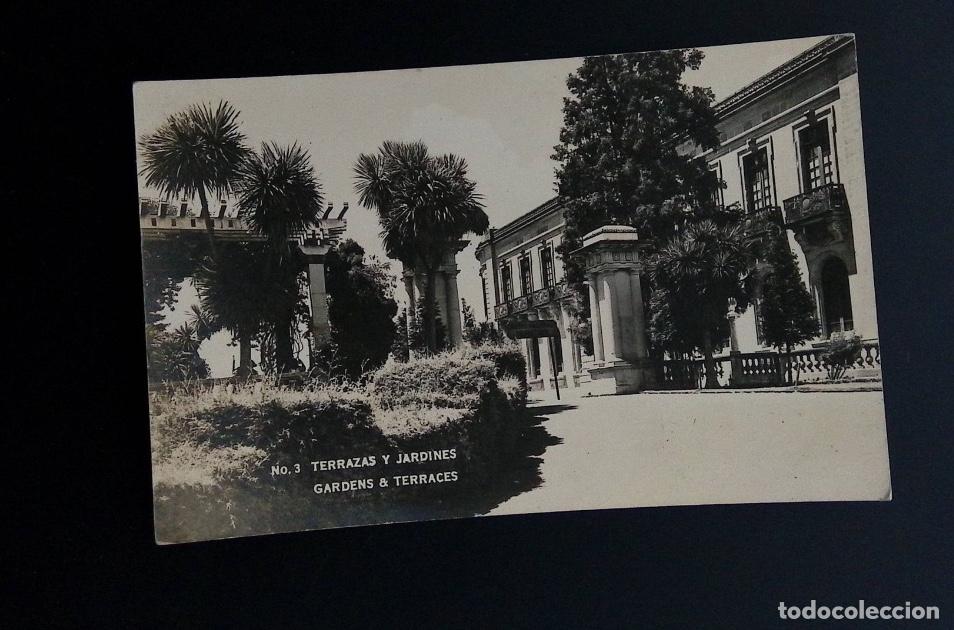 Sellos: CMI) 1945. MEXICO. TOURIST POSTCARD. TERRACES AND GARDENS OF CHAPULTEPEC CASTLE. XF