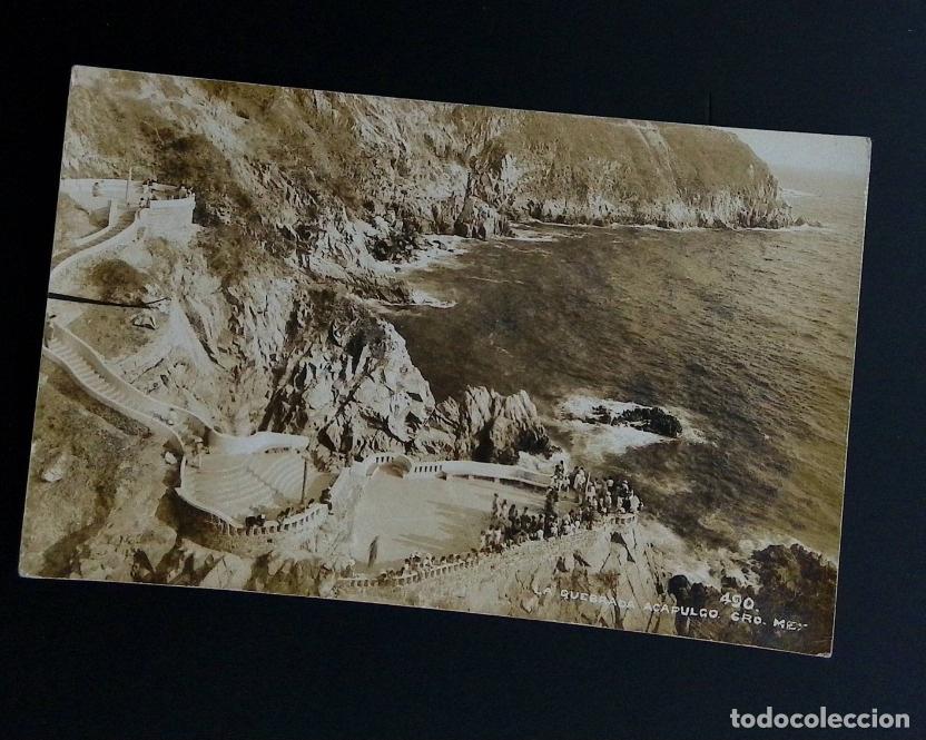 Timbres: CMI) 1941. MEXICO. POSTCARD. THE TOURIST CLIFFS OF LA QUEBRADA IN ACAPULCO. XF