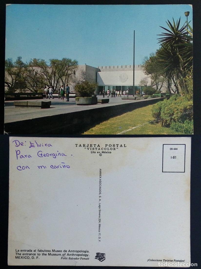 Stamps: CMI) 1980. MEXICO. POSTCARD. ENTRANCE TO THE NATIONAL MUSEUM OF ANTHROPOLOGY IN MEXICO CITY. DOMESTI