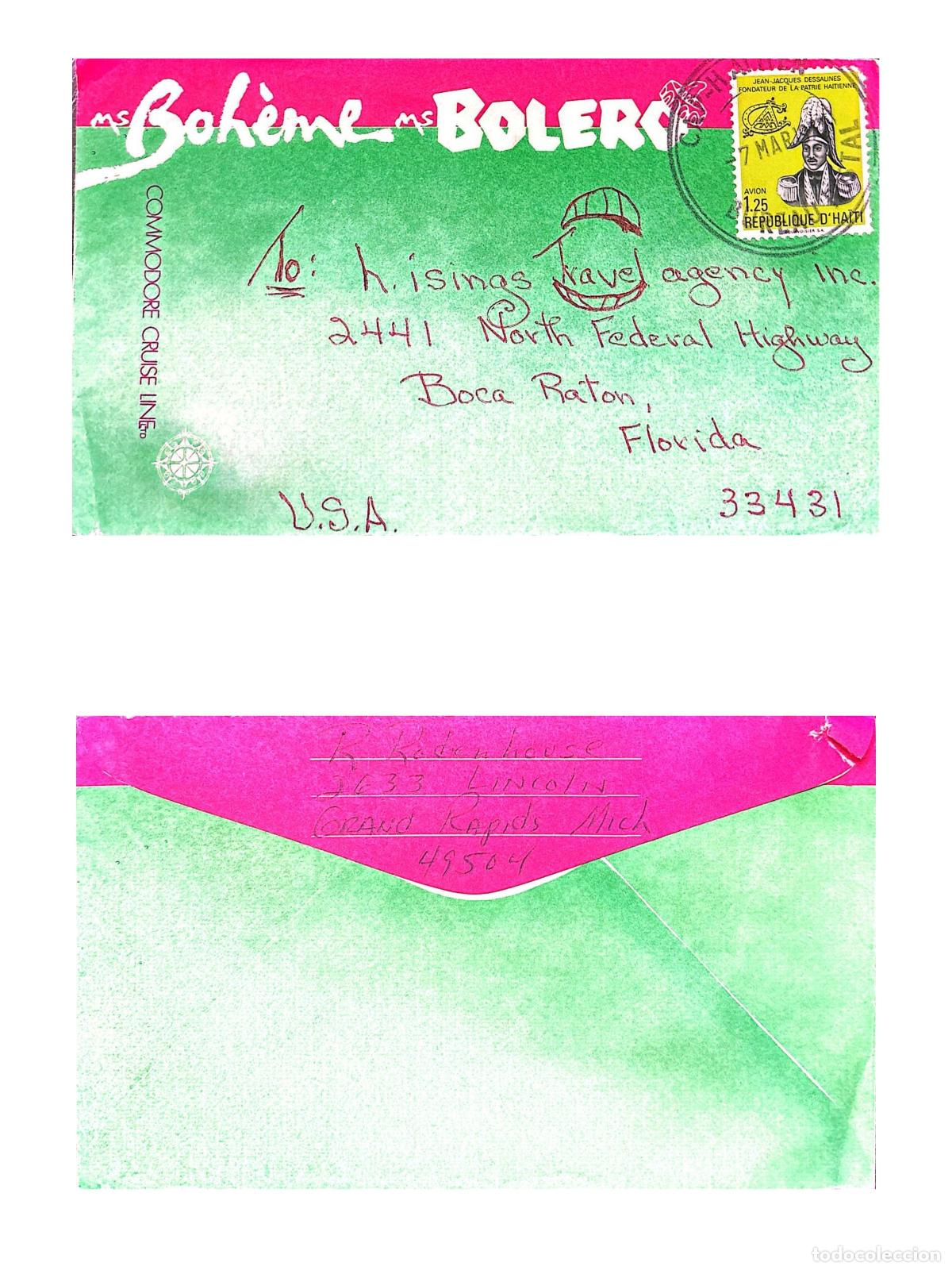 Selos: CMI) 1975. HAITI. JEAN-JACQUES DESSALINES (FOUNDER OF THE NATION). COVER SENT TO USA. FRONT AND BACK