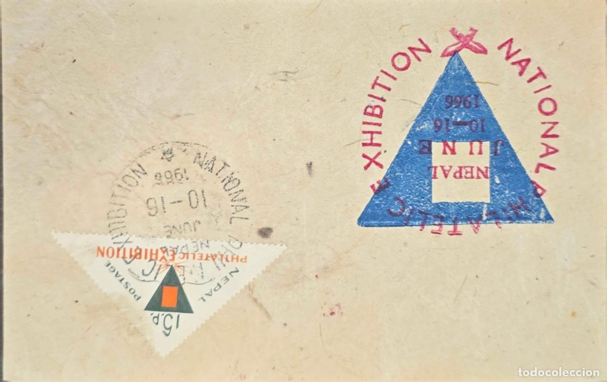 Selos: CMI) 1966. NEPAL. NEPAL NATIONAL PHILATELIC EXHIBITION (TRIANGULAR STAMP). X