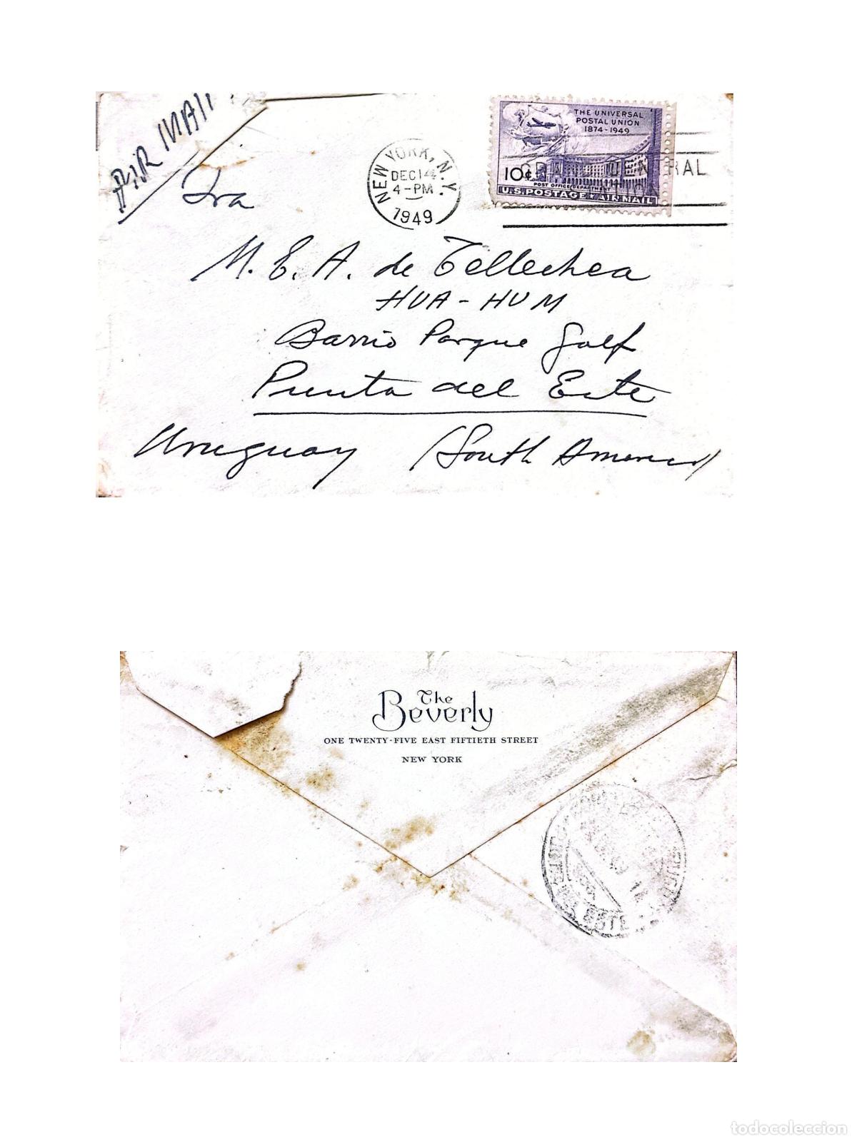 Sellos: CMI) 1949. UNITED STATES. ARCHITECTURE. 75TH ANNIVERSARY OF THE UNIVERSAL POSTAL UNION. SENT TO URUG