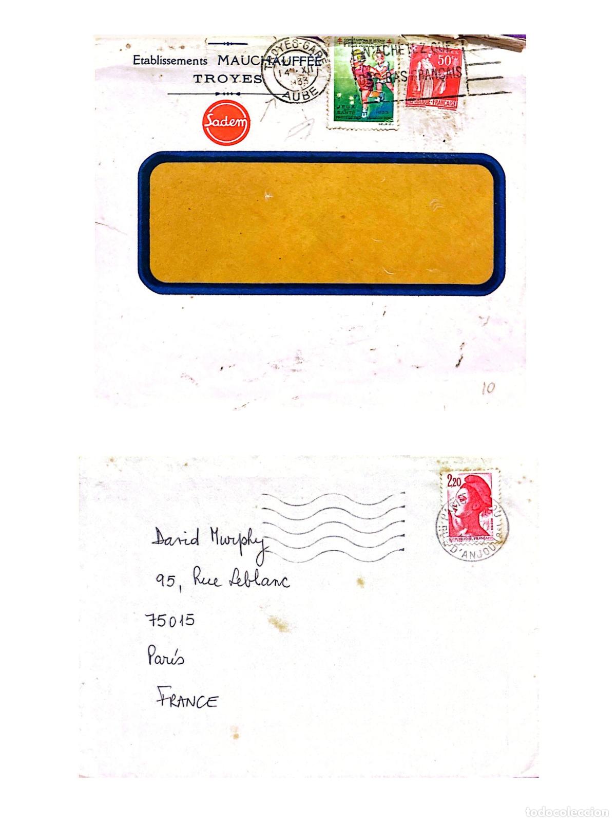 Timbres: CMI) 1983. FRANCE. SPORTS GAMES. TRACK AND FIELD. ANJOU EFFIGY. DOMESTIC MAIL. FRONT AND BACK. XF