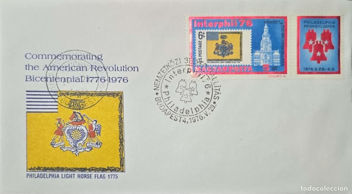 Timbres: CMI) 1976. HUNGARY. ARCHITECTURE. BELLS OF PHILADELPHIA, PENNSYLVANIA. FDC. BICENTENNIAL OF THE AMER