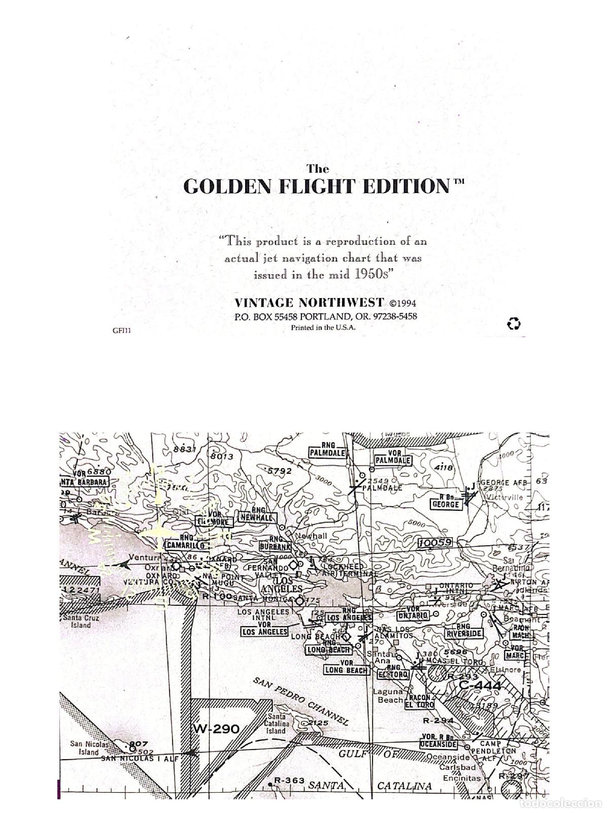 Sellos: CMI) 1994. UNITED STATES. REPRODUCTION OF A NAVIGATION CHART. GOLDEN LEAFLET. FRONT AND BACK. XF