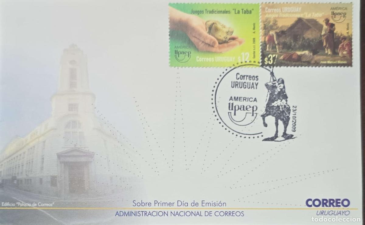 Timbres: CMI) 2009. URUGUAY. THE GAME OF *TABA*. GAUCHO-THEMED PAINTING. FDC. POSTAL PALACE. XF