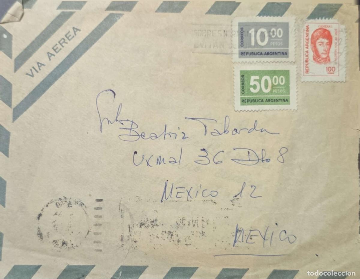 Sellos: CMI) 1980. ARGENTINA. HISTORICAL FIGURE. POSTAGE. ENVELOPE SENT TO MEXICO. XF