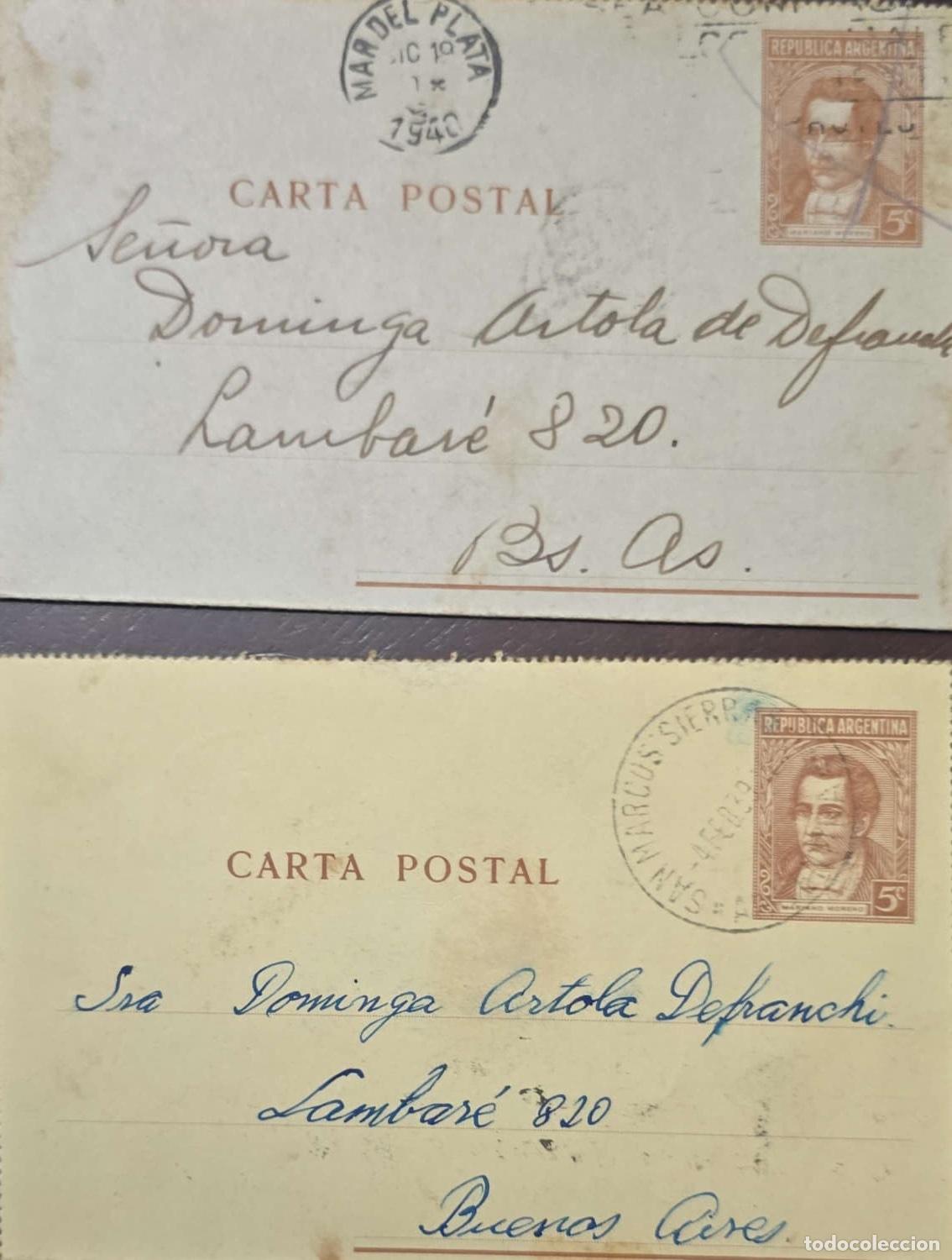 Sellos: CMI) 1940. ARGENTINA. POSTCARD. HISTORICAL FIGURE: MARIANO MORENO. DOMESTIC MAIL. XF