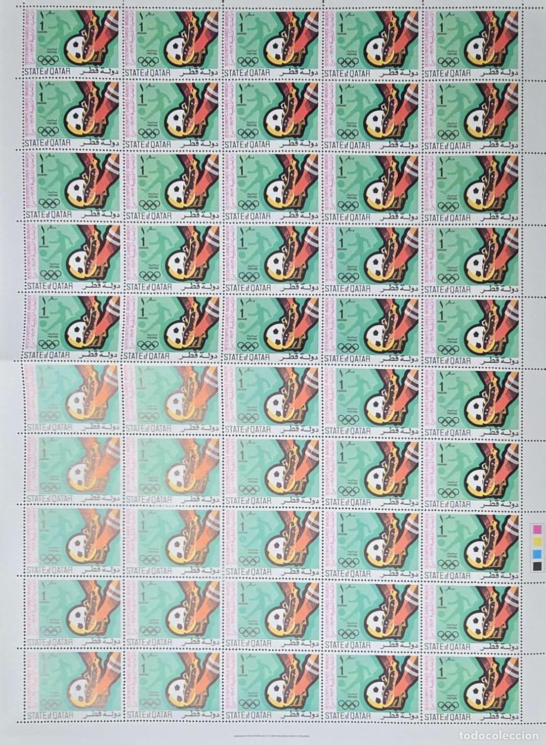 Sellos: CMI) 1972. QATAR. STAMP SHEET. XX OLYMPIC GAMES IN MUNICH &mdash; FOOTBALL. XF