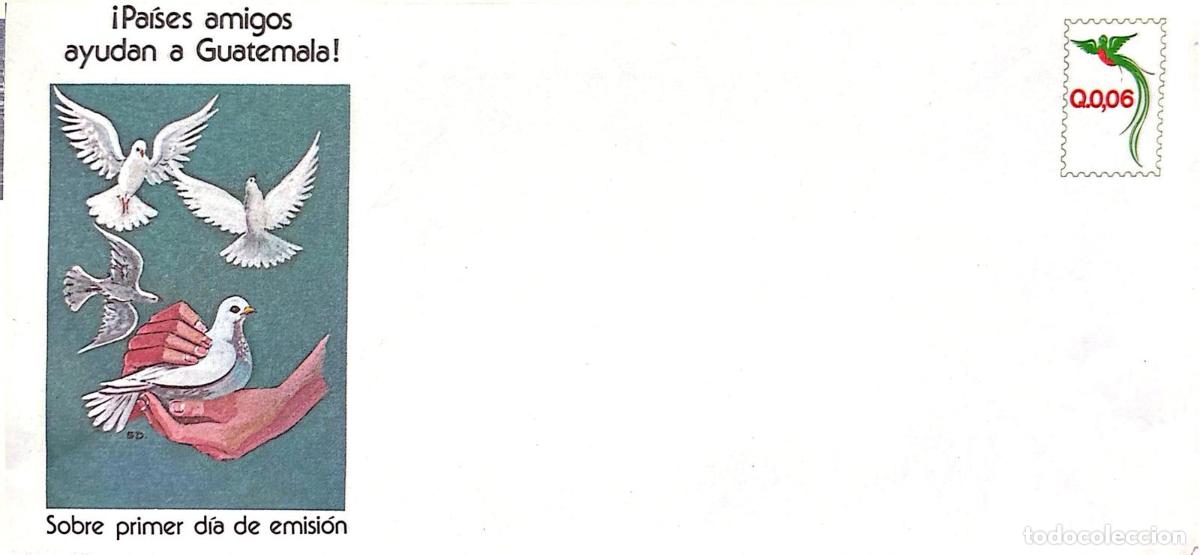 Sellos: CMI) 1976. GUATEMALA. NATIONAL BIRD: THE QUETZAL. FDC. FRIENDLY NATIONS AID GUATEMALA. XF