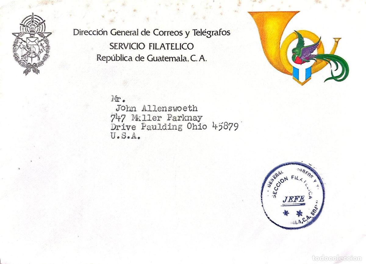 Sellos: CMI) 1960. GUATEMALA. OFFICIAL SERVICE ENVELOPE FROM THE POSTAL DIRECTORATE. QUETZAL BIRD. SENT TO T