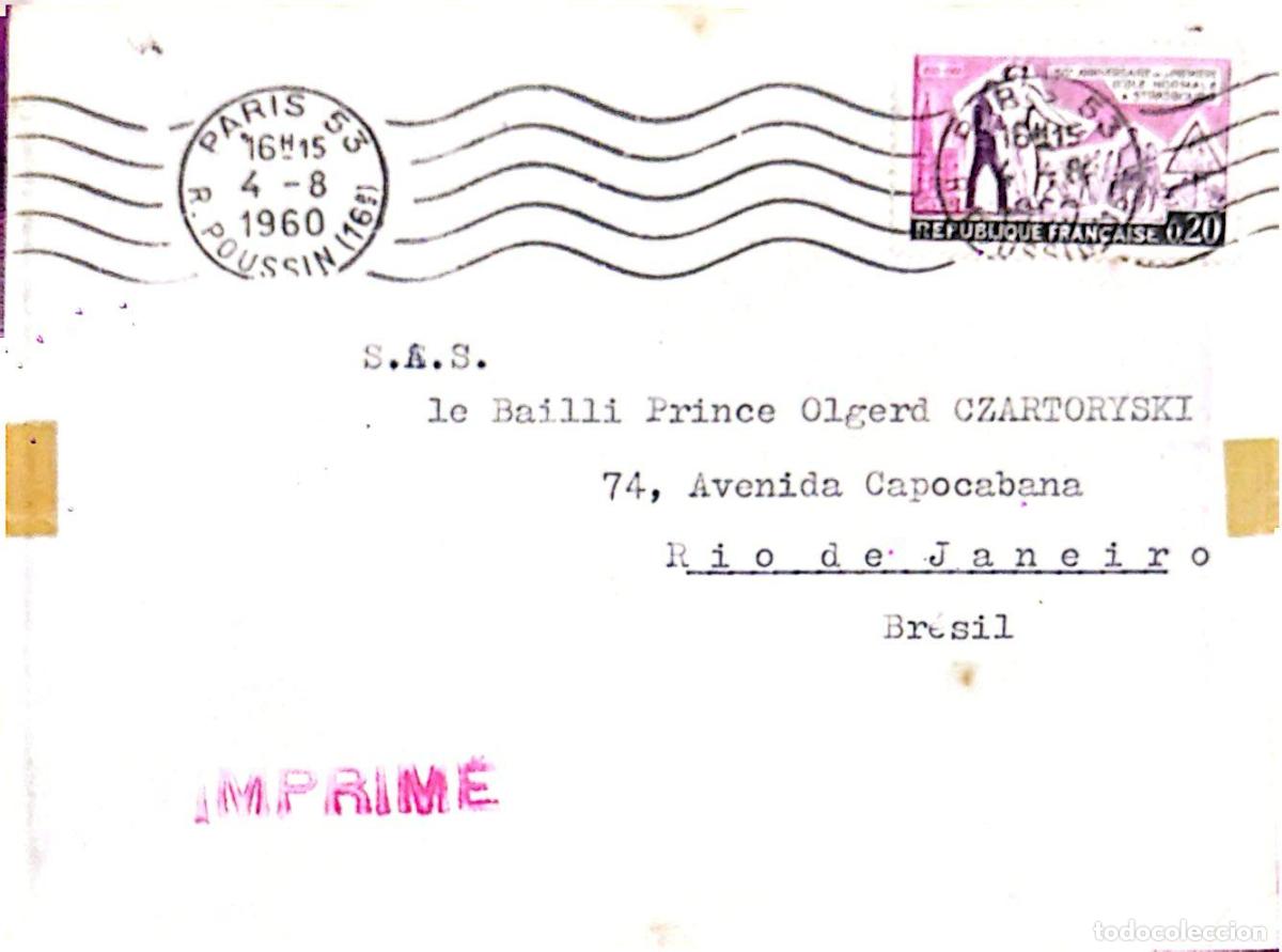 Briefmarken: CMI) 1960. FRANCE. EDUCATIONAL COMMEMORATION / 50TH ANNIVERSARY OF THE &Eacute;COLE NORMALE. COVER SENT TO