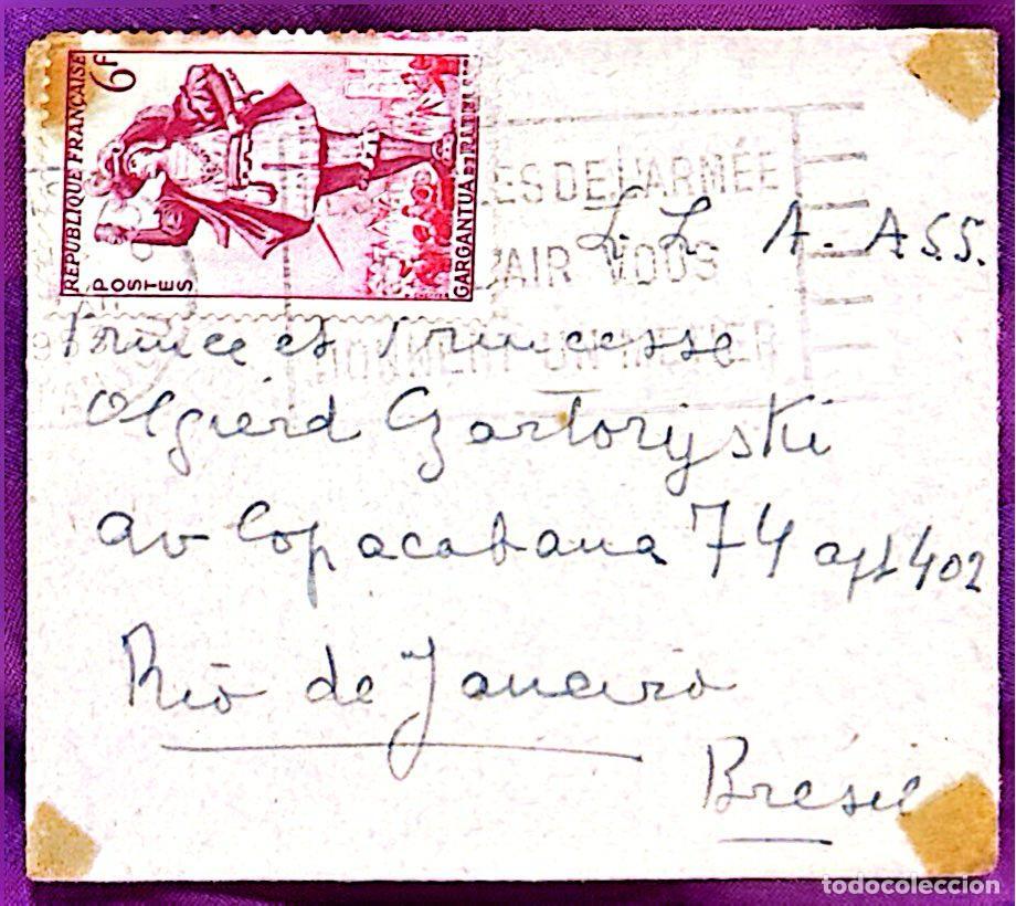 Briefmarken: CMI) 1950. FRANCE. LITERARY CHARACTER GARGANTUA DE RAVELAIS. ENVELOPE SENT TO BRAZIL. XF