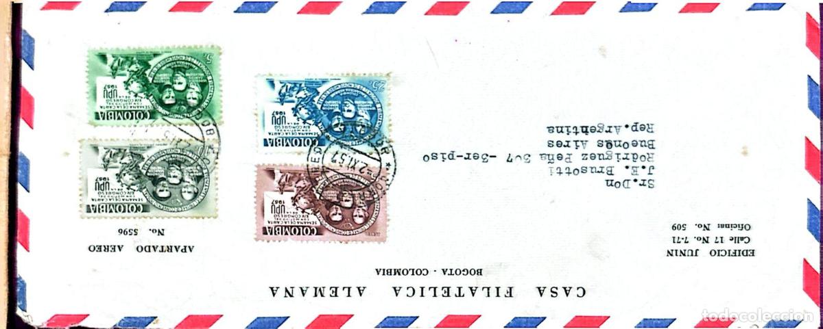 Sellos: CMI) 1957. INSTITUTIONAL COMMEMORATION. &rdquo;LETTER WEEK&rdquo; CONGRESS. ENVELOPE SENT TO ARGENTINA. XF