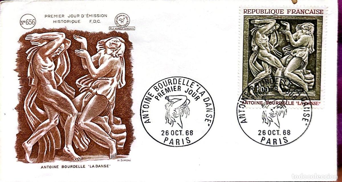 Selos: CMI) 1968. FRANCE. CULTURES AND FINE ARTS / ARTWORK. FDC. *LA DANSE* BY ANTOINE BOURDELLE. XF