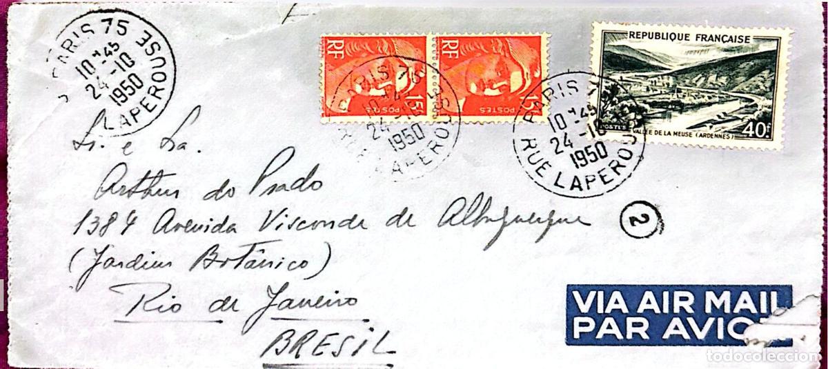 Sellos: CMI) 1950. FRANCE. GEOGRAPHY/NATURAL LANDSCAPE OF THE MEUSE VALLEY (ARDENNES). MARIANNE. COVER SENT