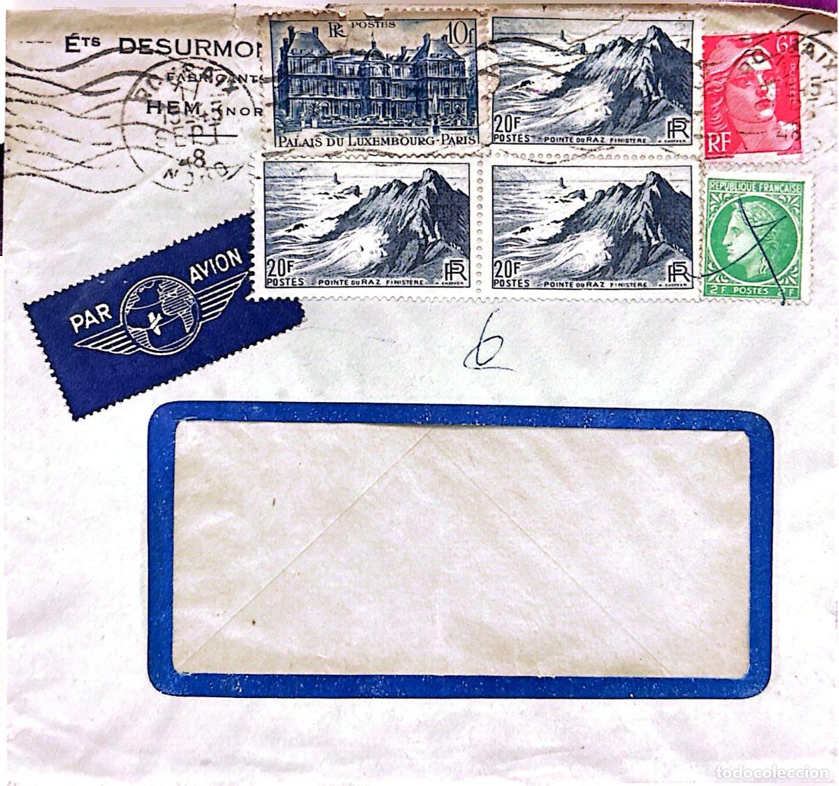 Sellos: CMI) 1948. FRANCE. GEOGRAPHY/VIEWS OF THE POINTE DU RAZ. LUXEMBOURG PALACE. XF