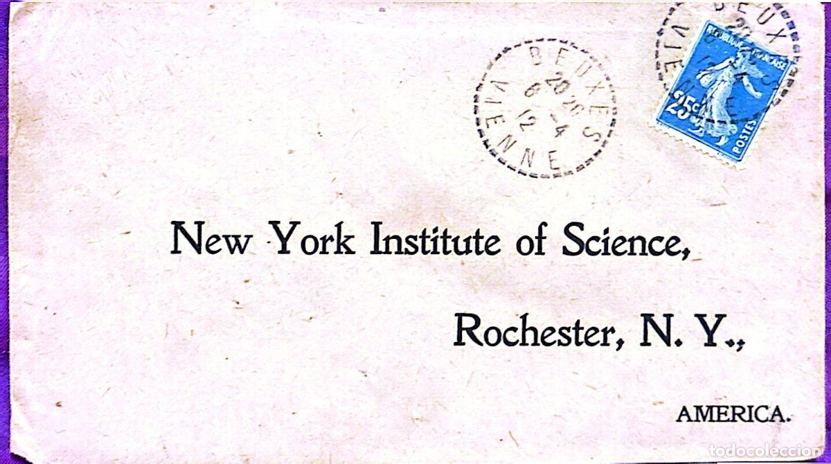 Sellos: CMI) 1930. FRANCE. BLUE MARIANNE STAMP. COVER SENT TO THE USA. XF