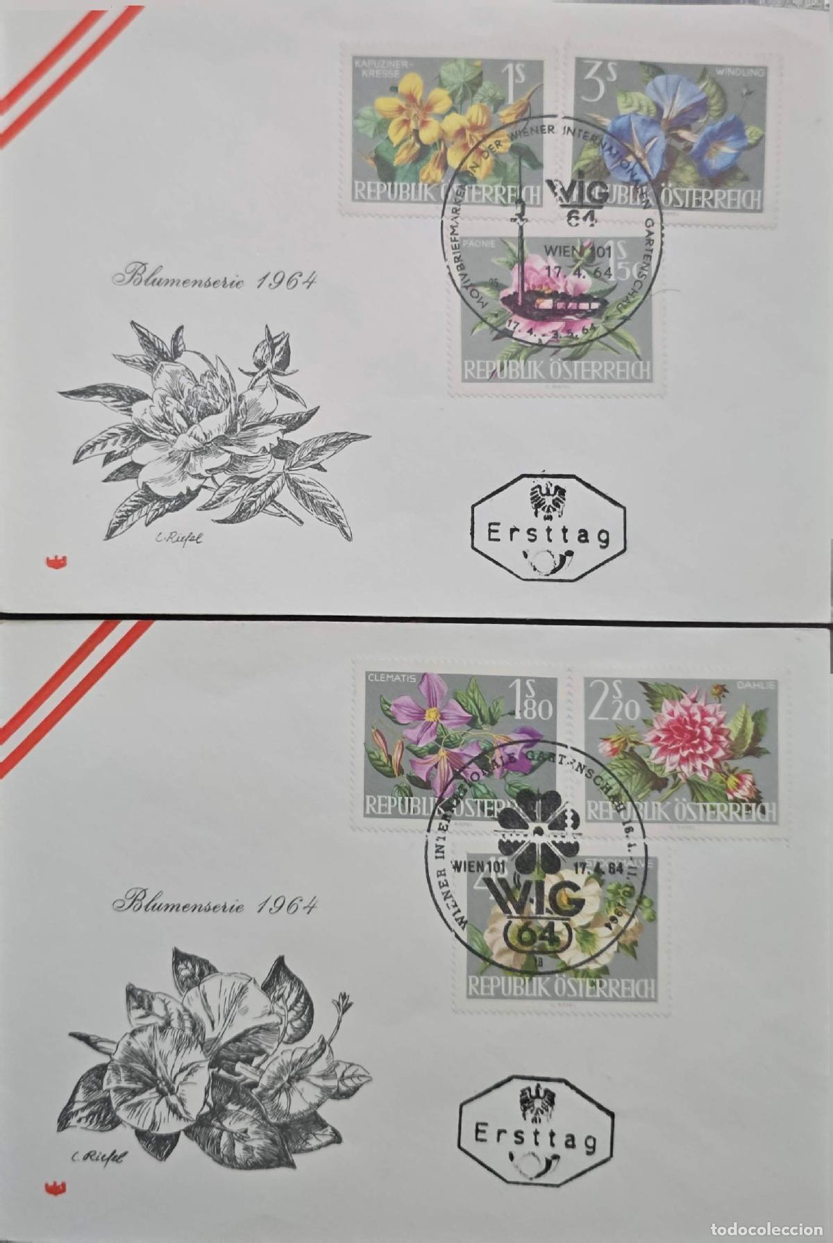 Briefmarken: CMI) 1964. AUSTRIA. ASSORTED FLOWERS. FDC. VIENNA INTERNATIONAL GARDENING EXHIBITION. XF