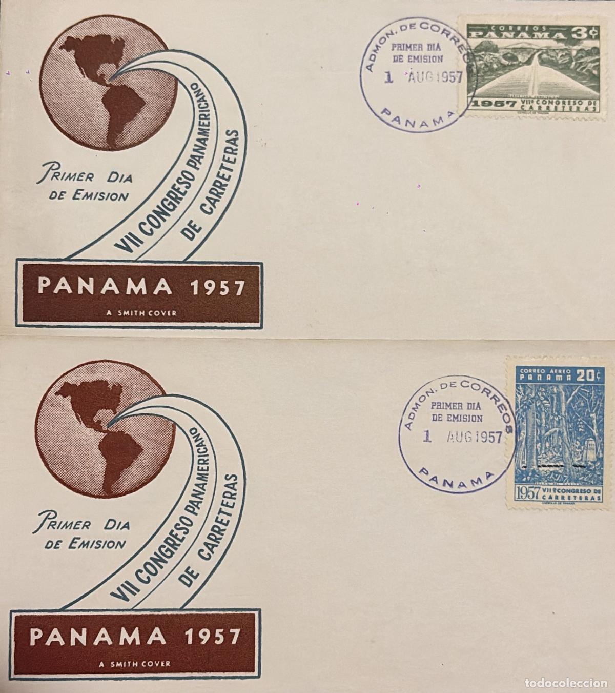 Briefmarken: CMI) 1957. PANAMA. HIGHWAY AND TROPICAL JUNGLE. FDC. VII PAN-AMERICAN HIGHWAY CONGRESS. XF