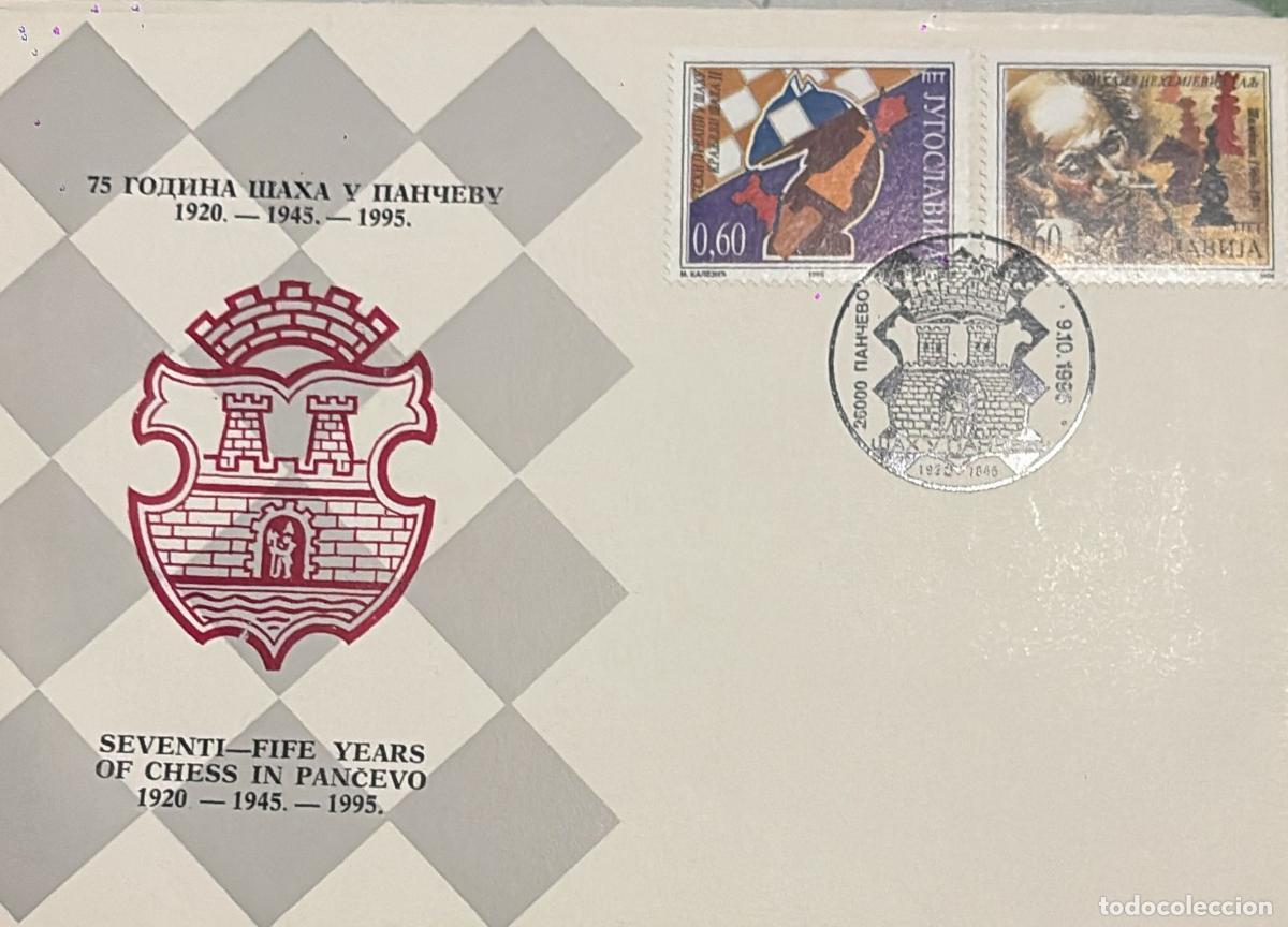 Sellos: CMI) 1995. YUGOSLAVIA. SOUVENIR ENVELOPE. SPORTS AND HISTORY. FDC. 75 YEARS OF CHESS IN PANČEVO. XF