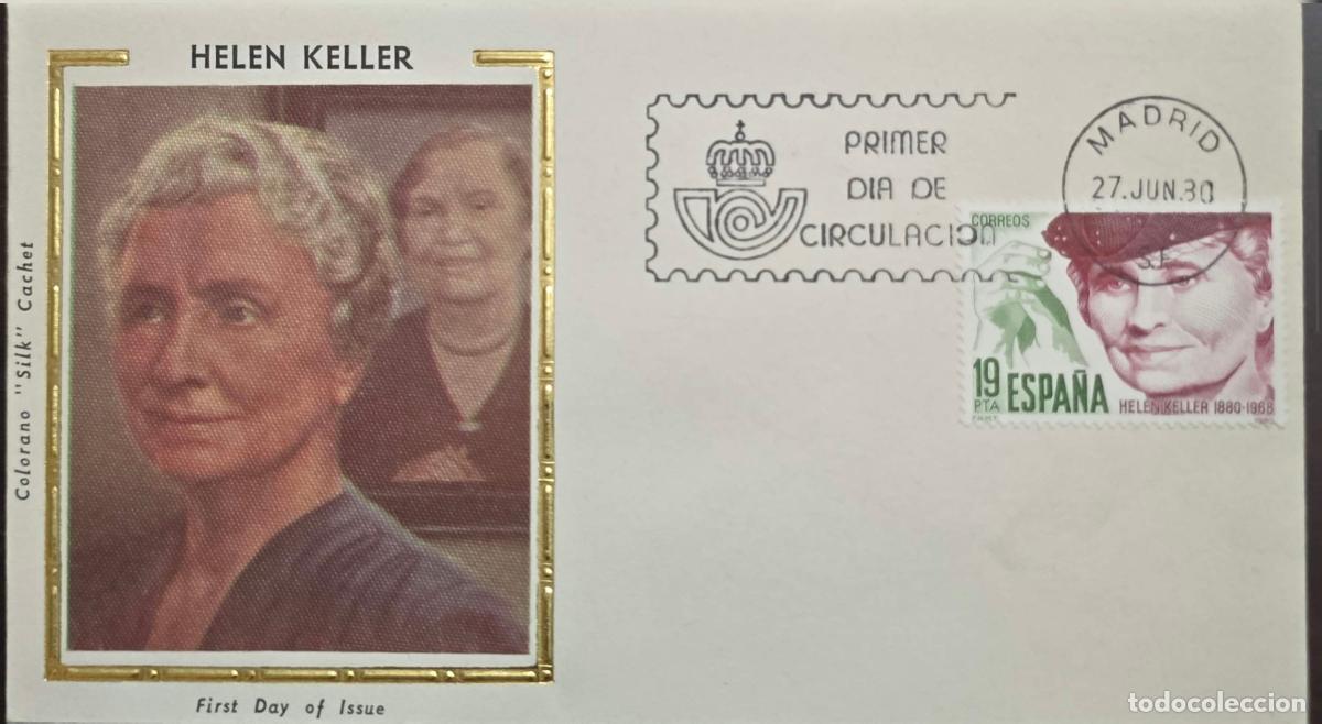 Sellos: CMI) 1980. SPAIN. CELEBRITY / SOCIAL TRIBUTE. HONORING THE WRITER AND ACTIVIST HELEN KELLER. XF