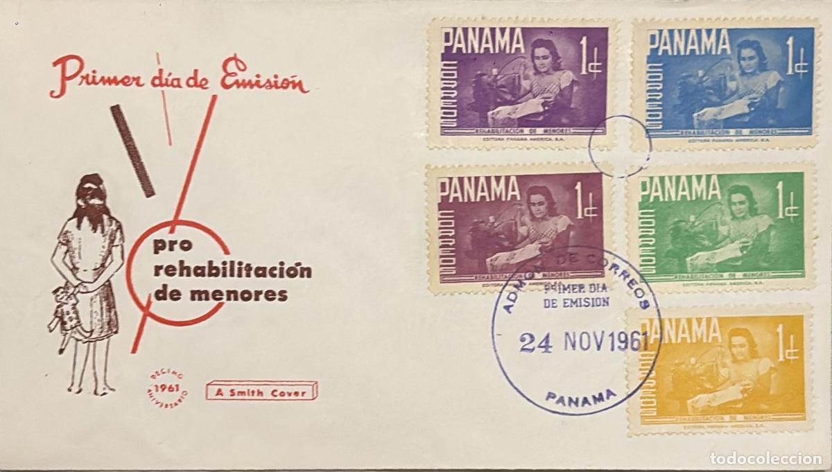 Sellos: CMI) 1961. PANAMA. PORTRAIT OF MOTHER AND CHILD. FDC. SOCIAL ASSISTANCE CAMPAIGN. XF