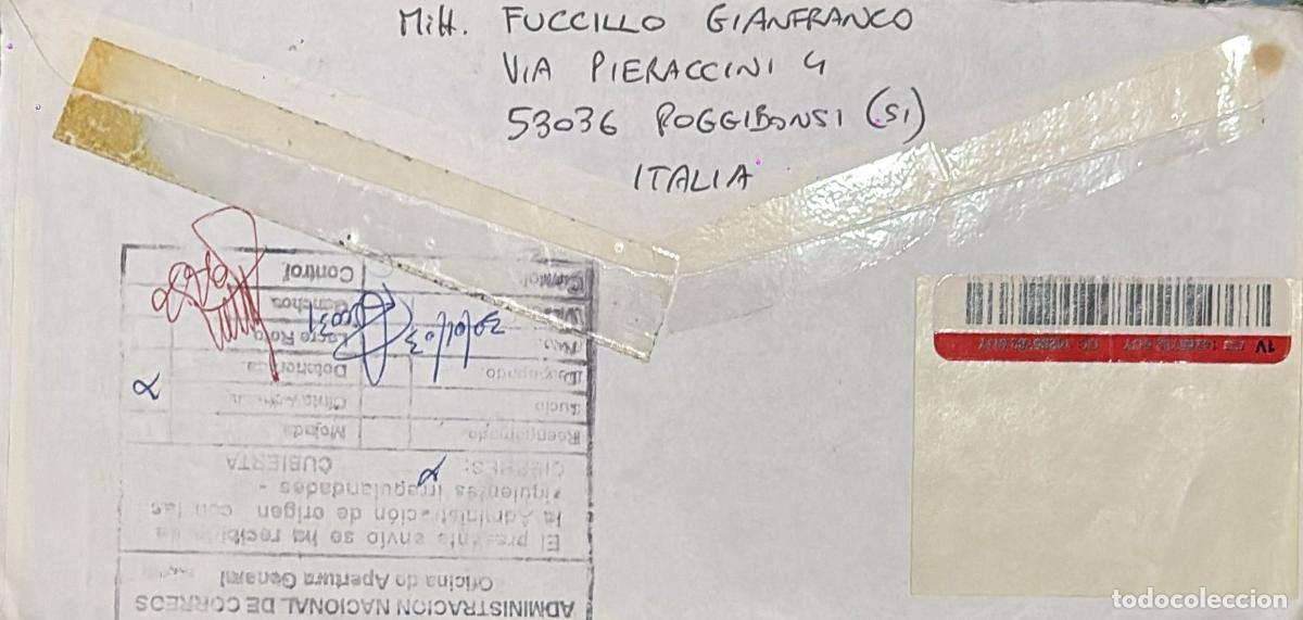 Sellos: CMI) 2003. URUGUAY. REVERSE OF ENVELOPE VERIFIED BY THE NATIONAL POST OFFICE. SENT TO ITALY. XF