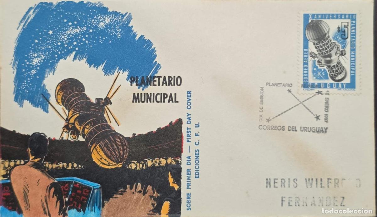 Sellos: CMI) 1987. URUGUAY. STAR AND CONSTELLATION PROJECTOR. FDC. ARTISTIC VIEW OF THE MUNICIPAL PLANETARIU
