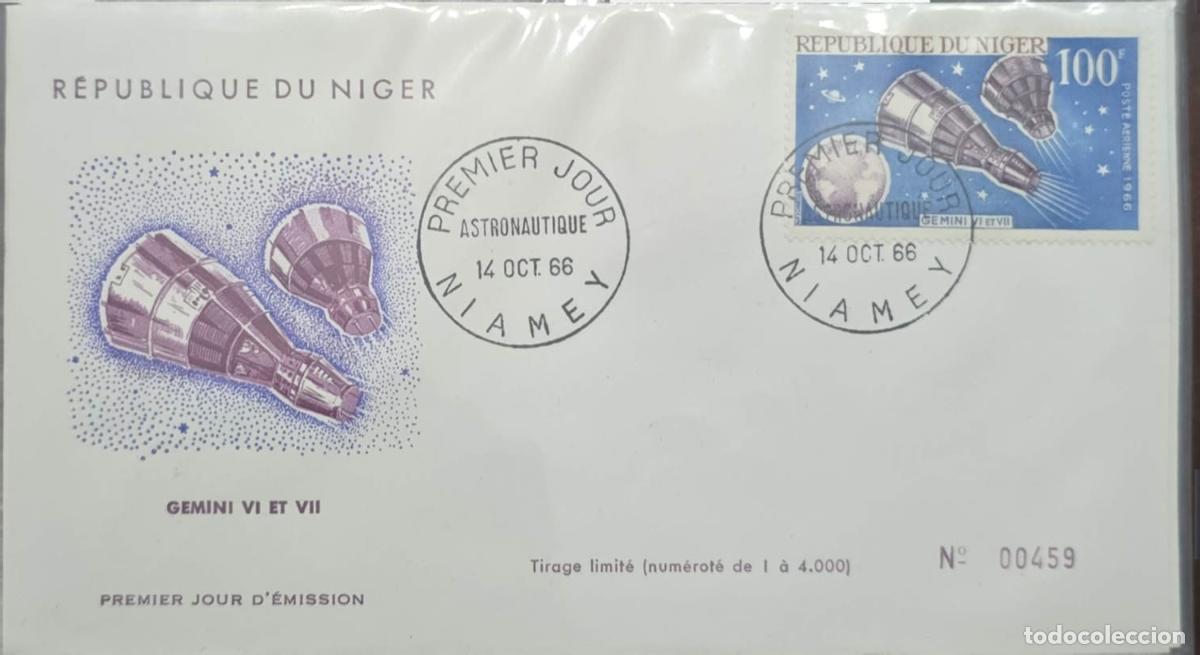 Sellos: CMI) 1966. NIGERIA. CAPSULES. SPACE IN ORBIT. FDC. SPACE RACE AND ASTRONAUTICS/GEMINI VI AND VII SPA