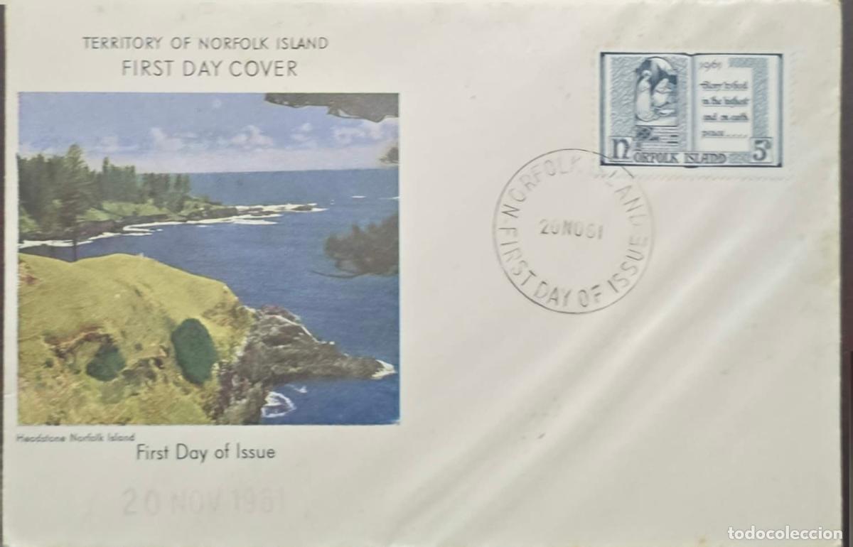 Sellos: CMI) 1961. AUSTRALIA. BIBLICAL ILLUSTRATION OF THE NATIVITY. FDC. HEADSTONE COASTAL PHOTOGRAPH. XF