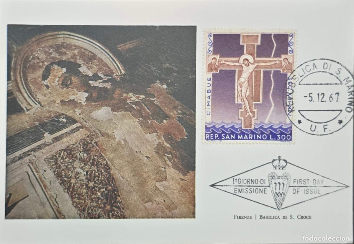 Sellos: CMI) 1967. SAN MARINO. PAINTING OF THE CRUCIFIX. FDC. RELIGIOUS ART/CLASSICAL PAINTING. THE CRUCIFIX