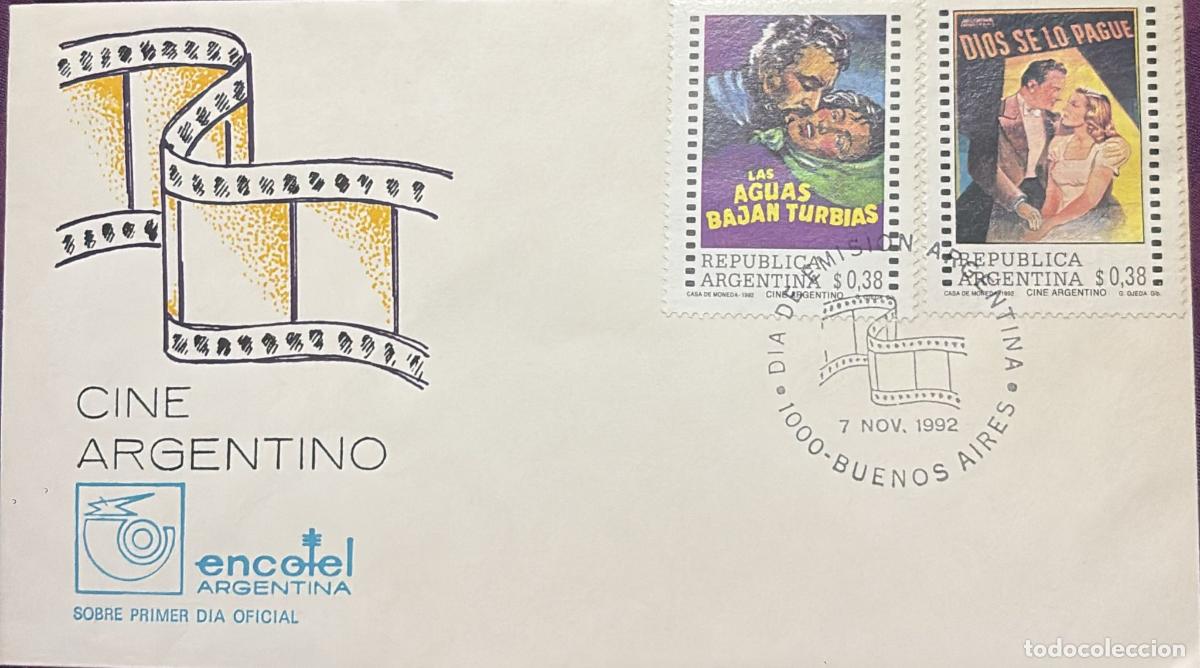 Francobolli: CMI) 1992. ARGENTINA. HISTORICAL FILMS. FDC. NATIONAL CULTURE. COMMEMORATIVE SERIES: CLASSIC ARGENTI