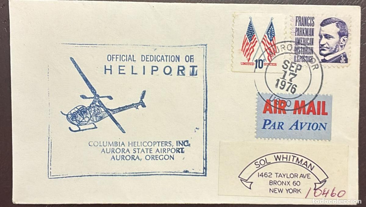 Francobolli: CMI) 1976. UNITED STATES. NATIONAL HISTORY. PORTRAIT OF HISTORIAN FRANCIS PARKMAN. HELIPORT COMMEMOR