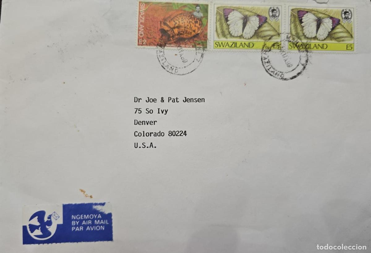 Stamps: CMI) 1980. SWAZILAND. AFRICAN FAUNA: BUTTERFLY. COVER SENT TO THE USA. XF