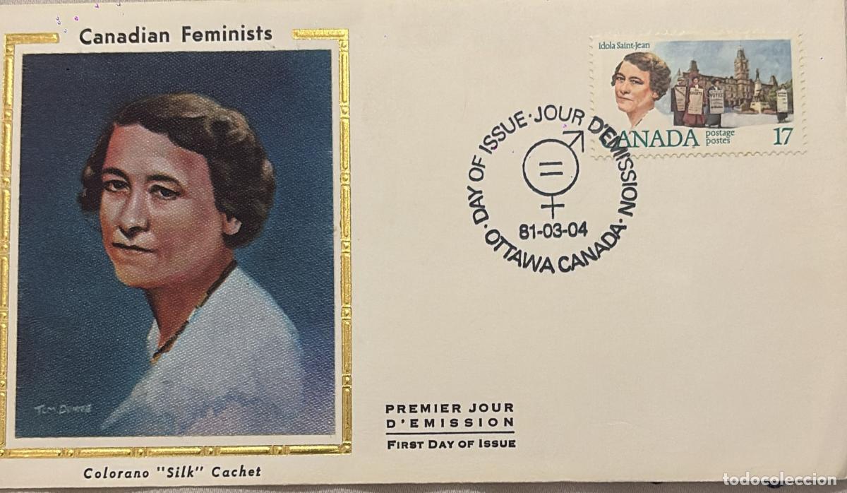 Sellos: CMI) 1981. CANADA. NOTABLE FIGURE / ARCHITECTURE. FDC. TRIBUTE TO CANADIAN FEMINIST ACTIVIST IDOLA S