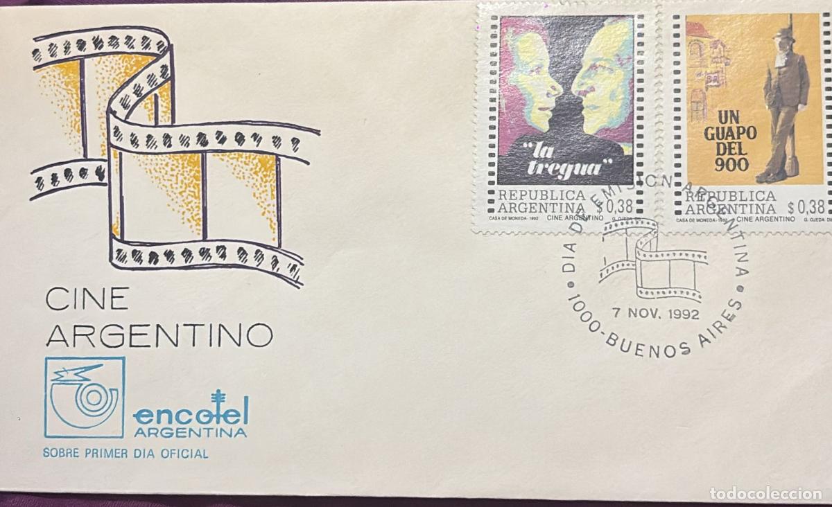 Sellos: CMI) 1992. ARGENTINA. ILLUSTRATED SCENES FROM CLASSIC CINEMA. FDC. WORKS OF CINEMA. XF