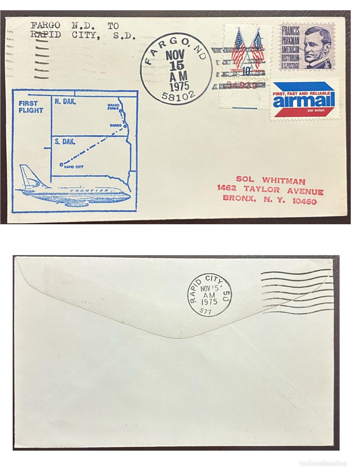 Francobolli: CMI) 1975. UNITED STATES. PORTRAIT OF HISTORIAN FRANCIS PARKMAN. AMERICAN FLAGS. INTERNAL MAIL. XF