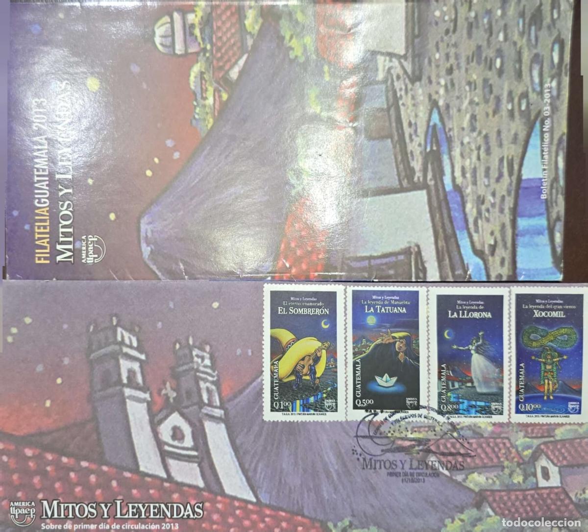 Sellos: CMI) 2013. GUATEMALA. PHILATELIC BULLETIN. OFFICIAL NEWSLETTER. EL SOMBRERO, LA TATUANA, LA LLORONA.
