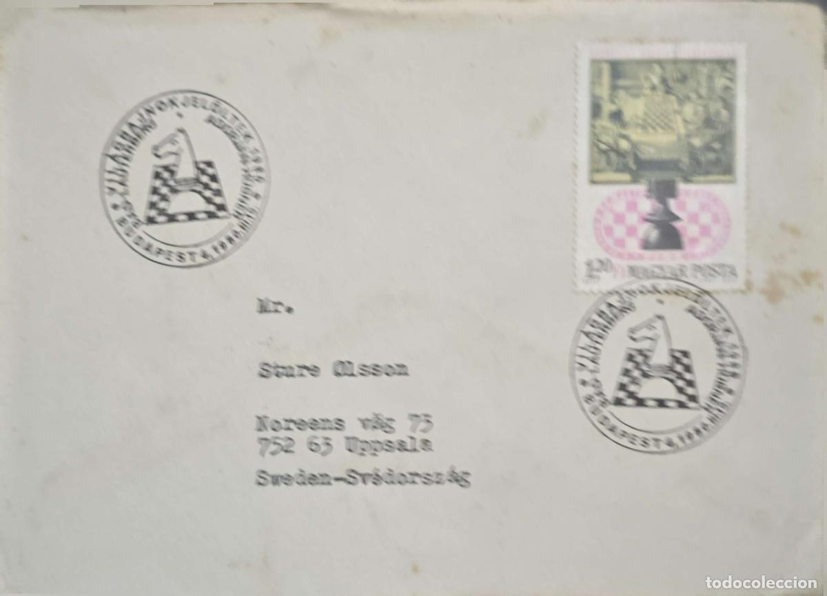 Sellos: CMI) 1988. HUNGARY. CHESS. PRINTED STAMP FEATURING A ROOK. ENVELOPE SENT TO SWITZERLAND. XF