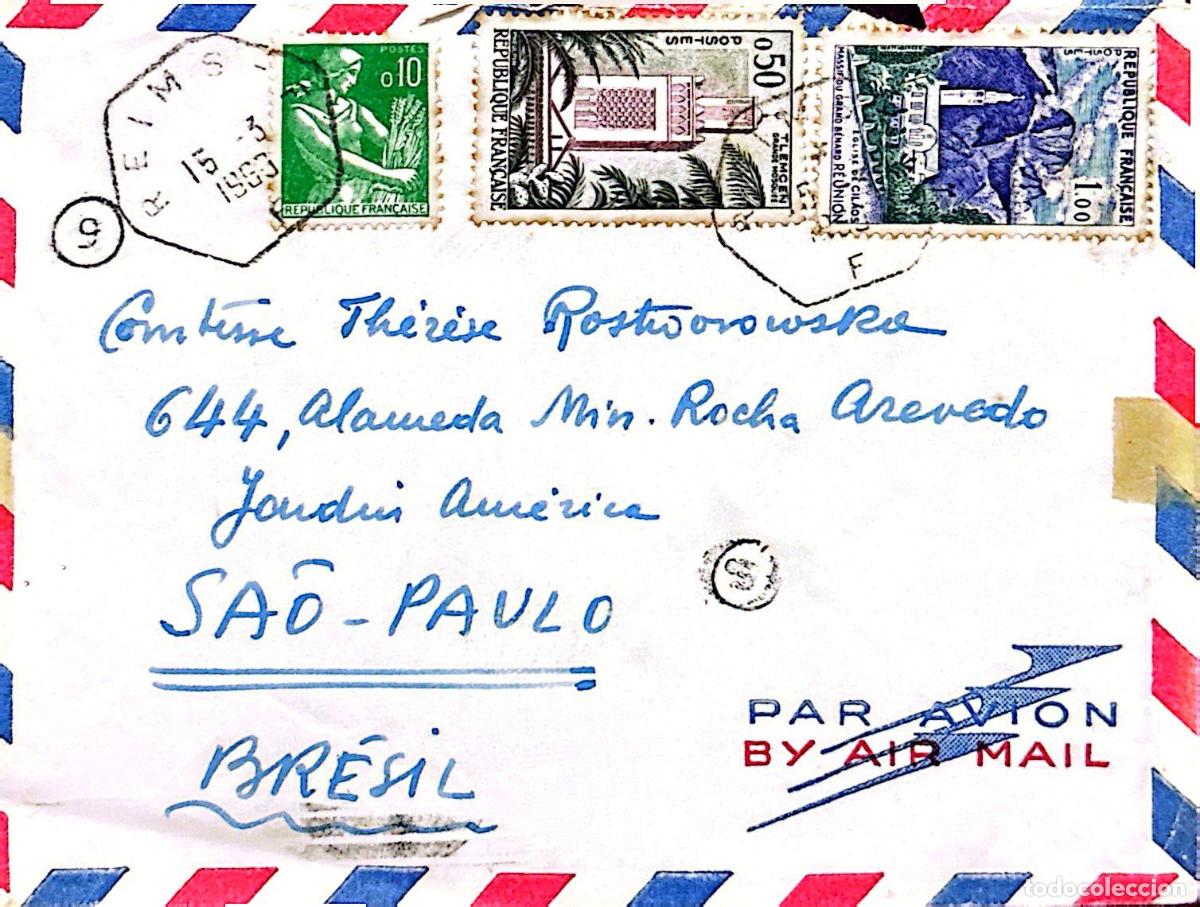 Sellos: CMI) 1963. FRANCE. COLONIAL GEOGRAPHY. LANDSCAPES OF THE MASSIF DU GRAND BERNARD. AGRICULTURE. ENVEL
