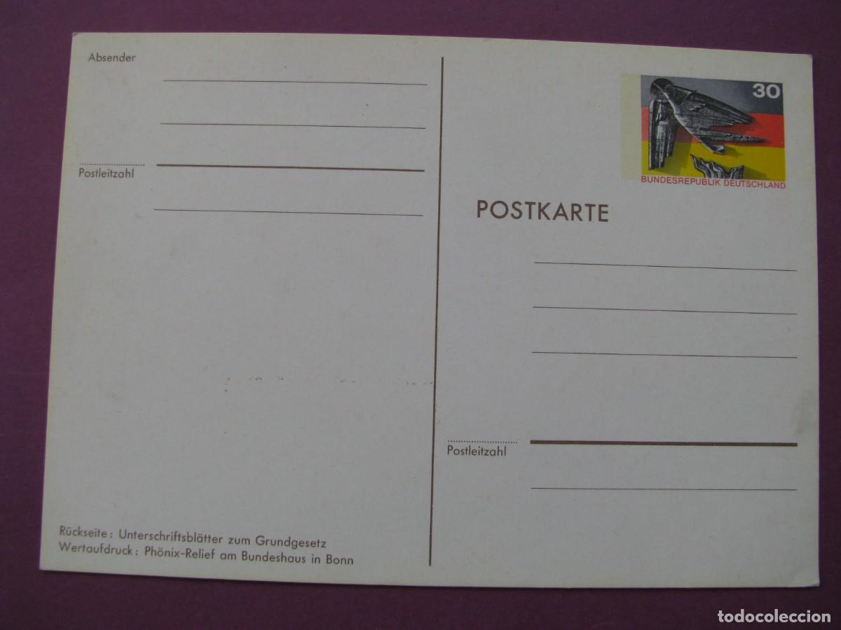 Sellos: ENTERO POSTAL DE ALEMANIA OCCIDENTAL 1974