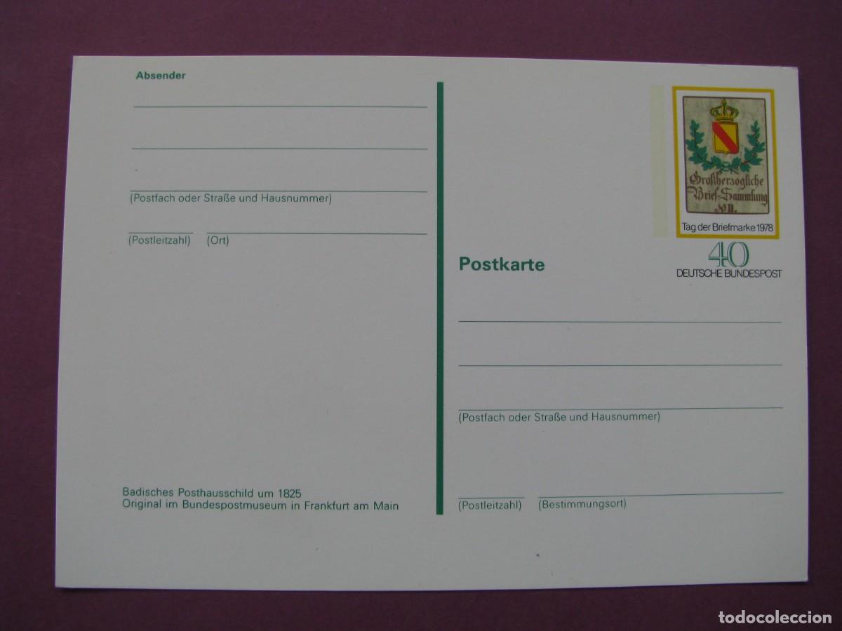 Sellos: ENTERO POSTAL DE ALEMANIA OCCIDENTAL 1978