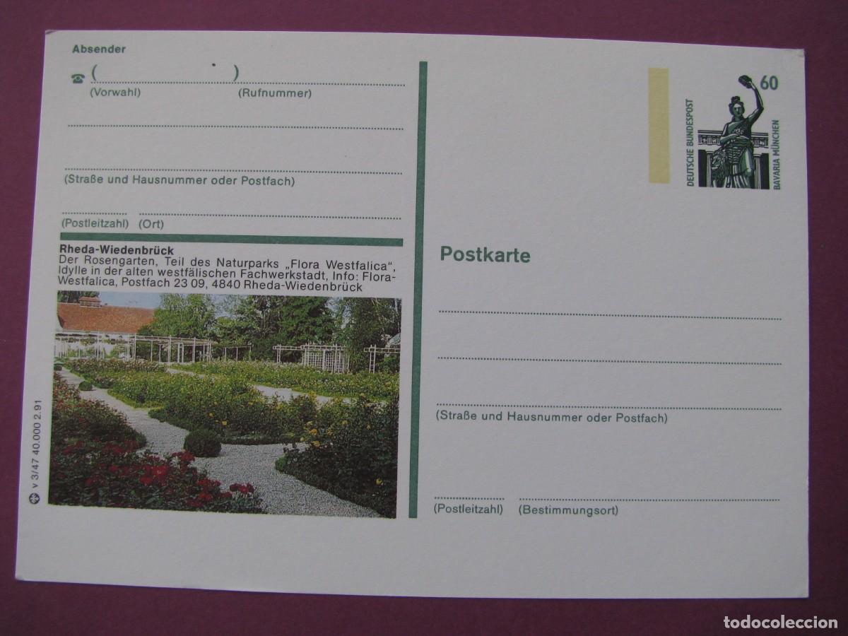 Sellos: ENTERO POSTAL DE ALEMANIA OCCIDENTAL 1980. RHEDA-WIEDENBR&Uuml;CK