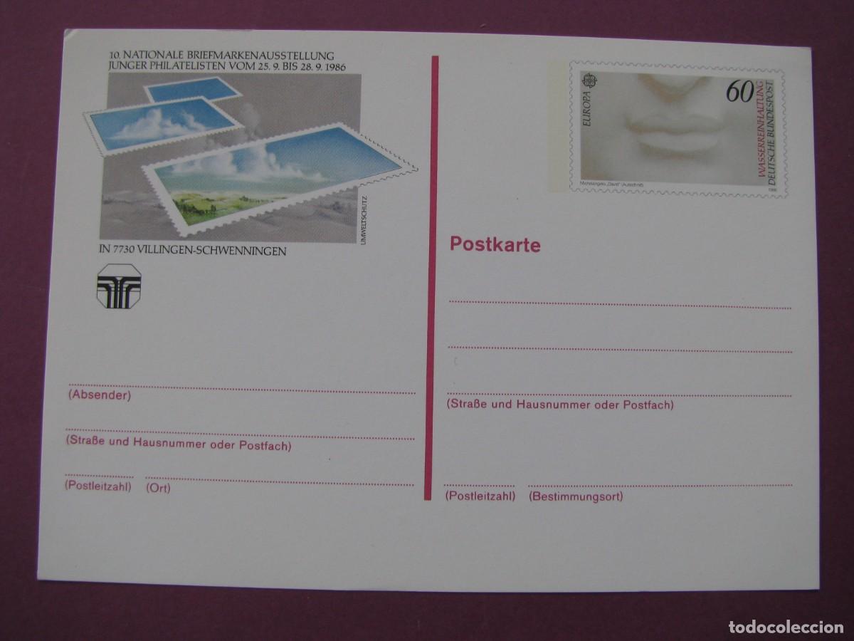 Sellos: ENTERO POSTAL DE ALEMANIA OCCIDENTAL 1986.