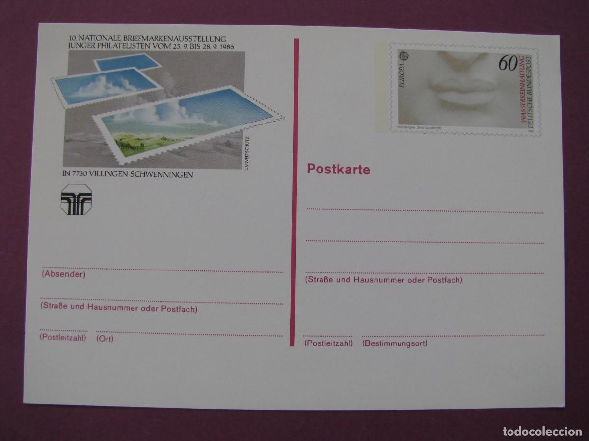 Sellos: ENTERO POSTAL DE ALEMANIA OCCIDENTAL 1986.
