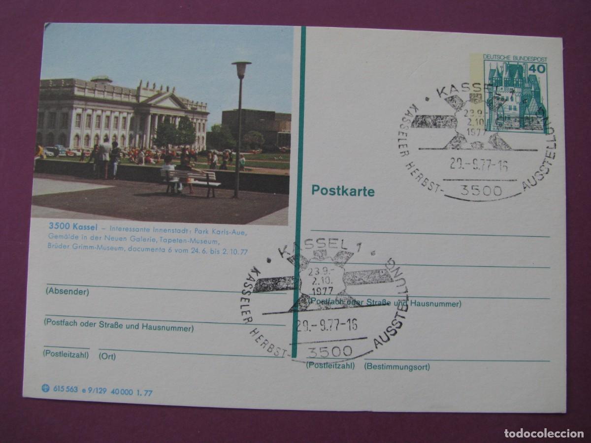 Sellos: ENTERO POSTAL DE ALEMANIA OCCIDENTAL 1977. KASSEL