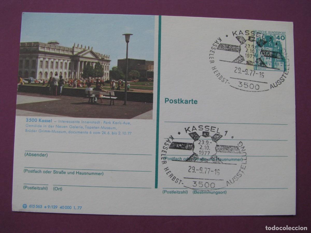 Sellos: ENTERO POSTAL DE ALEMANIA OCCIDENTAL 1977. KASSEL