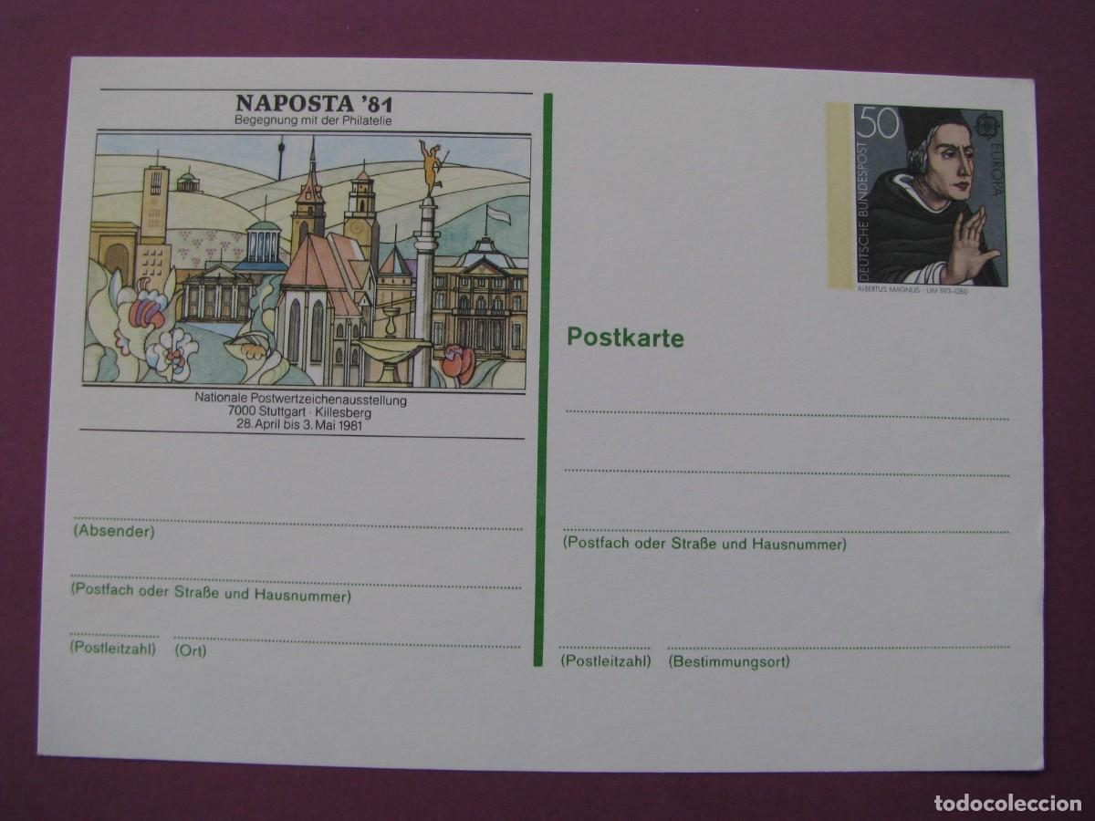 Sellos: ENTERO POSTAL DE ALEMANIA OCCIDENTAL 1981. NAPOSTA 81