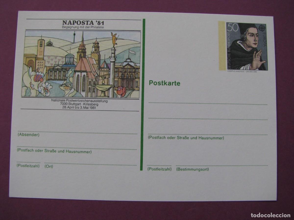 Sellos: ENTERO POSTAL DE ALEMANIA OCCIDENTAL 1981. NAPOSTA 81